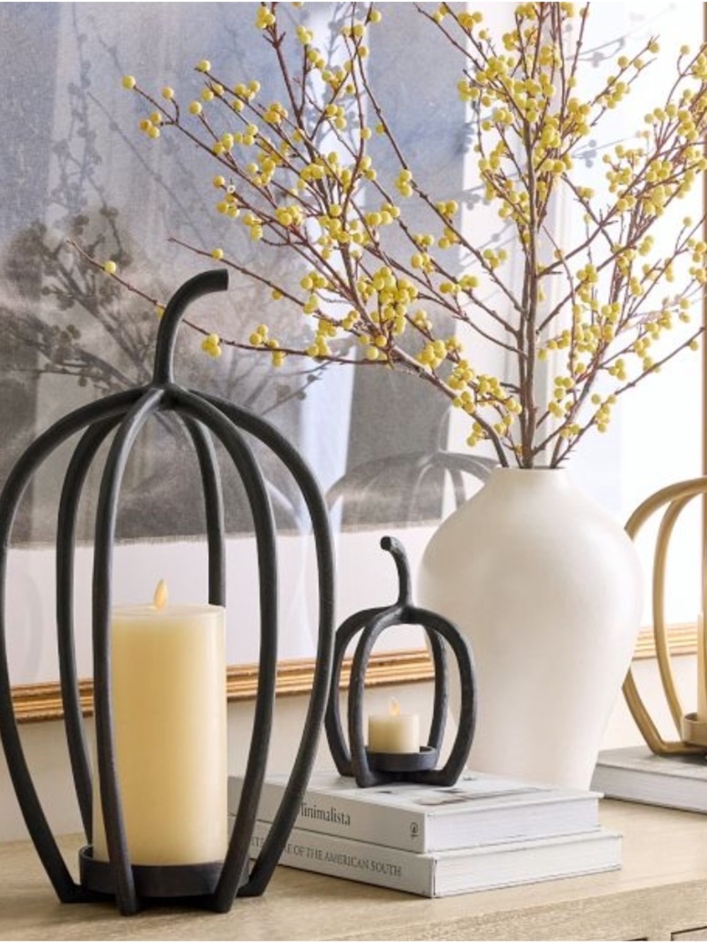 Pottery Barn Handcrafted Fallon Pumpkin Candle Holder Lantern Sold Out New 🍁🍂